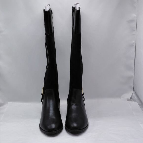 Karen Scott Womens Knee High Riding Boots 6M Black Western Buckle Equestrian - Picture 3 of 13
